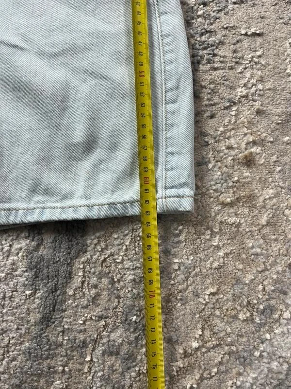 Vintage dubbele taille blauwe denim broeken maat M – photo 8